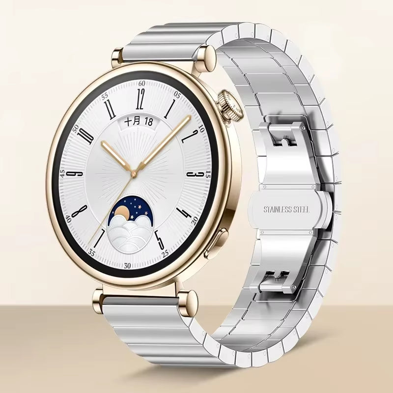 18Mm Metal Stainless Steel Strap for Watch GT5 41Mm/Gt4 41Mm Luxury Bracelet Wristband for Watch GT5 Pro 42Mm Belt