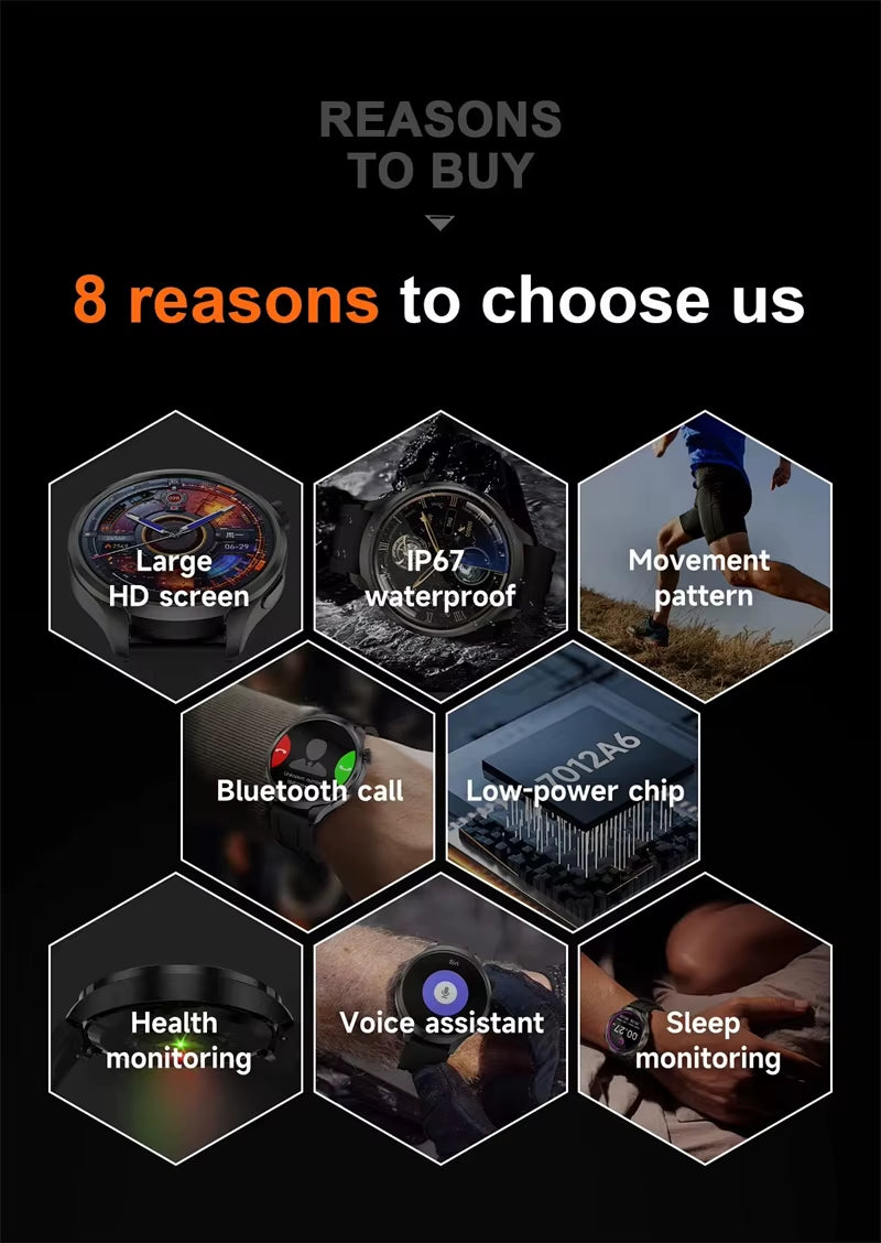 Smart Watch 1.85Inch Large Screen DK69 Bluetooth Calling Health Monitoring AI Voice Compass Men Women Outdoor Sports Smartwatch