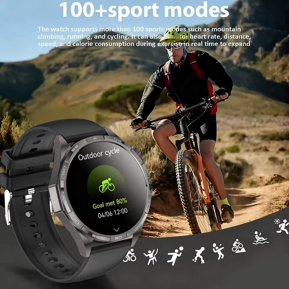 Smart Watch GT6 Pro (2025) 1.50-Inch HD AMOLED GPS Message Reminder Bluetooth Call Heart Rate 4GB Smartwatch Reduction 100%