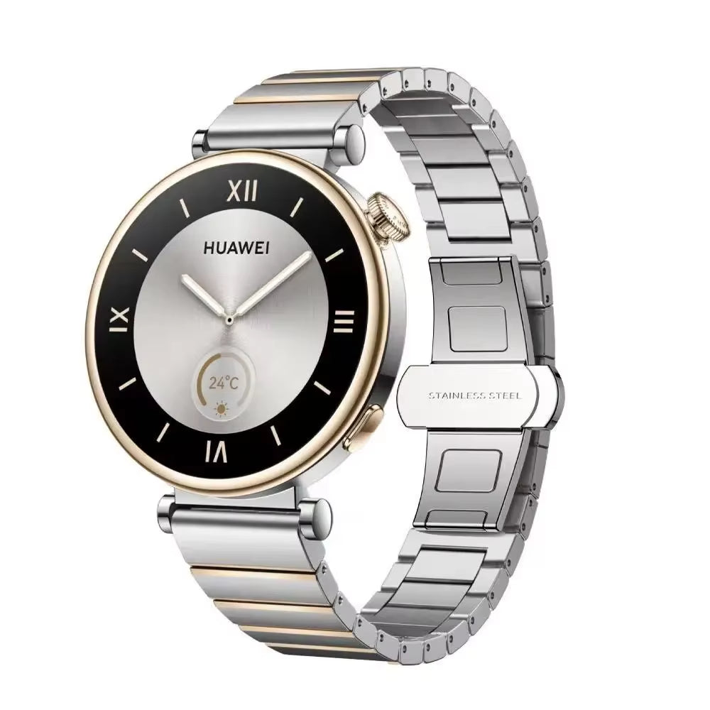 18Mm Metal Stainless Steel Strap for  Watch GT5 41Mm/Gt4 41Mm Luxury Bracelet Wristband for  Watch GT5 Pro 42Mm Belt