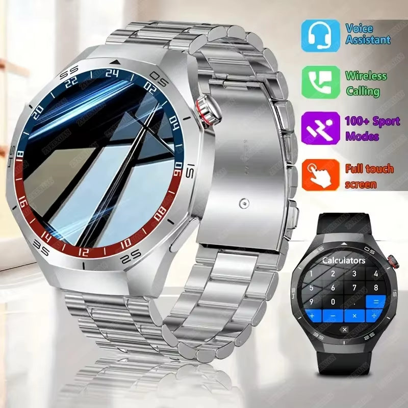 2026 New Outdoor Sports Watch Gt5Pro Military Smart Watch Men Full Touch Screen Sport Fitness Healthtest Voice Call Smartwatch