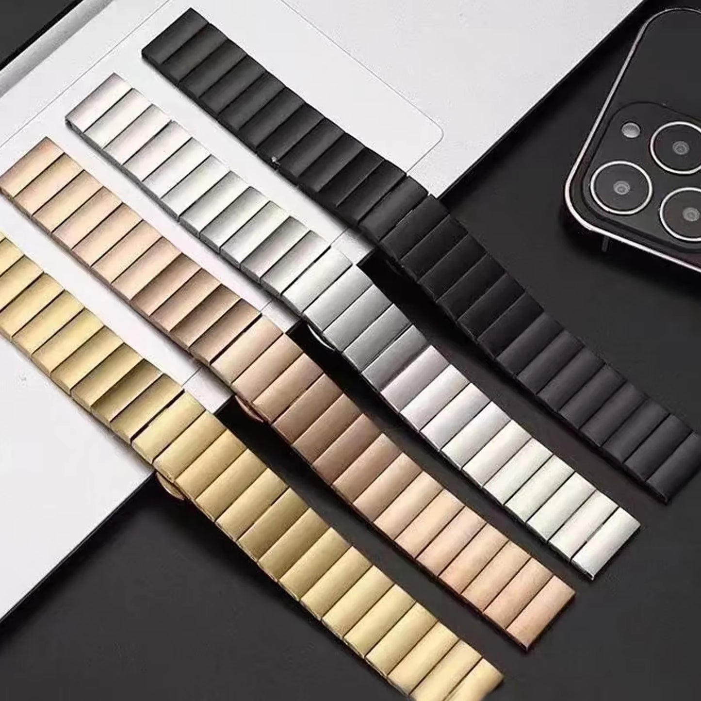 18Mm Metal Stainless Steel Strap for  Watch GT5 41Mm/Gt4 41Mm Luxury Bracelet Wristband for  Watch GT5 Pro 42Mm Belt