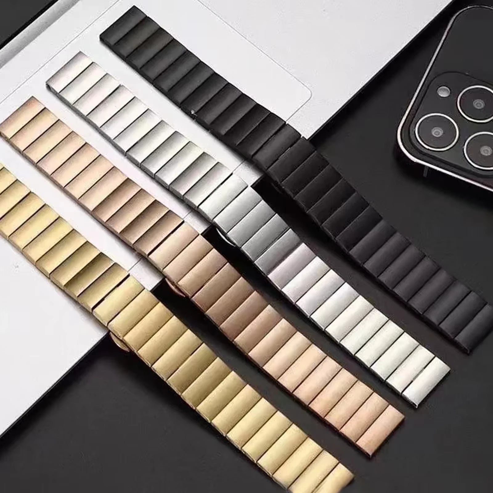 18Mm Metal Stainless Steel Strap for  Watch GT5 41Mm/Gt4 41Mm Luxury Bracelet Wristband for  Watch GT5 Pro 42Mm Belt