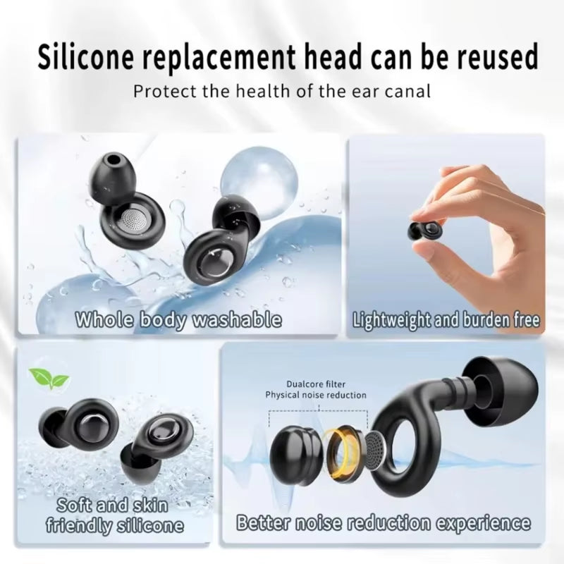 Silicone Ear Plugs Sleep Noise Cancelling Reusable Hearing Protection anti Noise Earplugs for Concerts Travel Sleeping Ear Plug