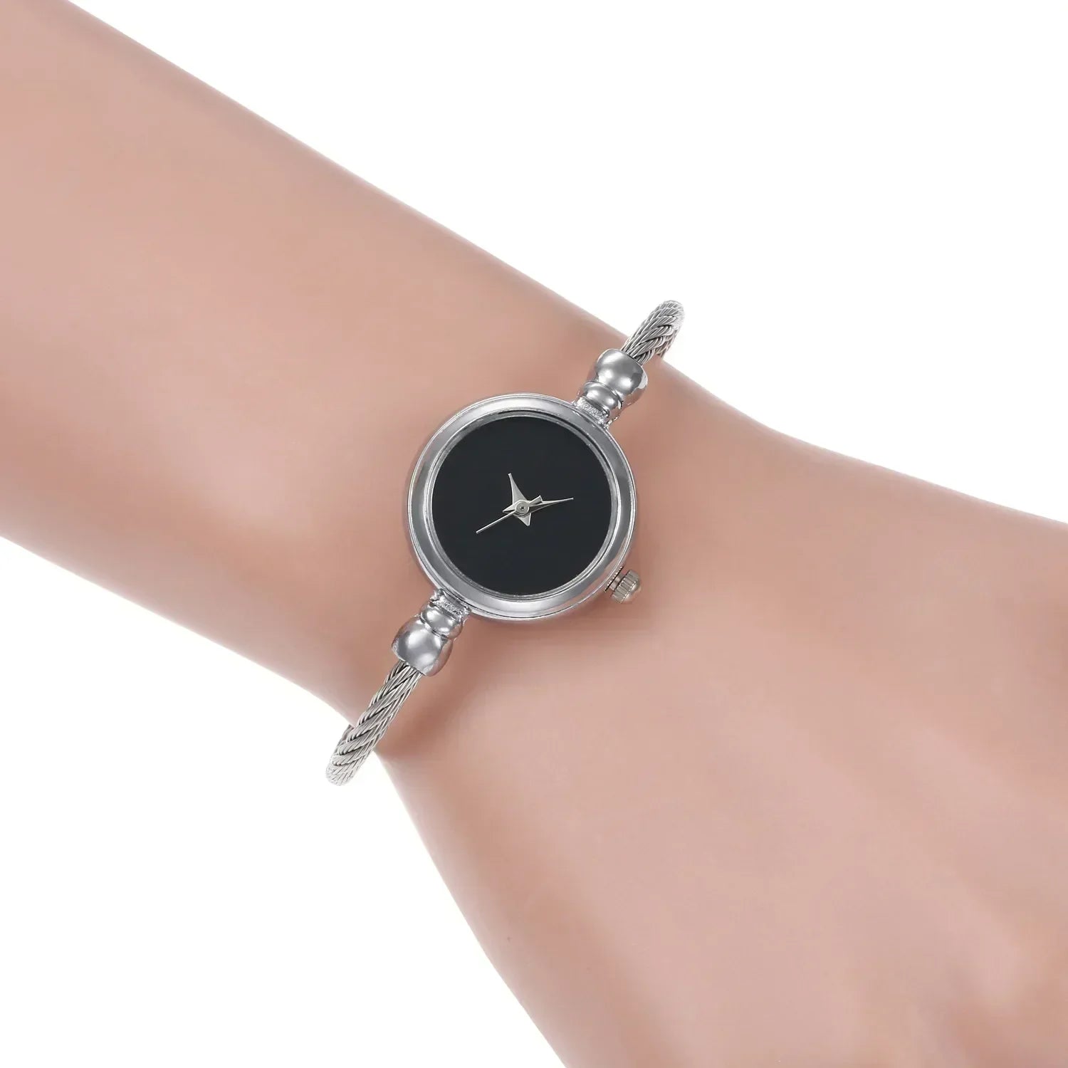Small Bangle Bracelet Luxury Watches Stainless Steel Ladies Quartz Wrist Watch 