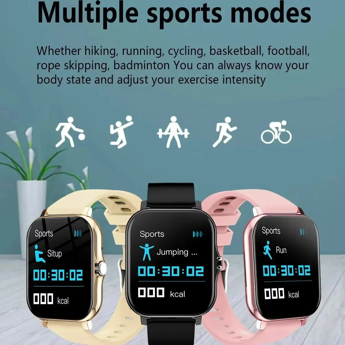 Xiaomi NEW Smart Watch Women Men Lady Gift Sport Fitness Watches Heart Rate Monitor Waterproof Smartwatch for Phones Android IOS