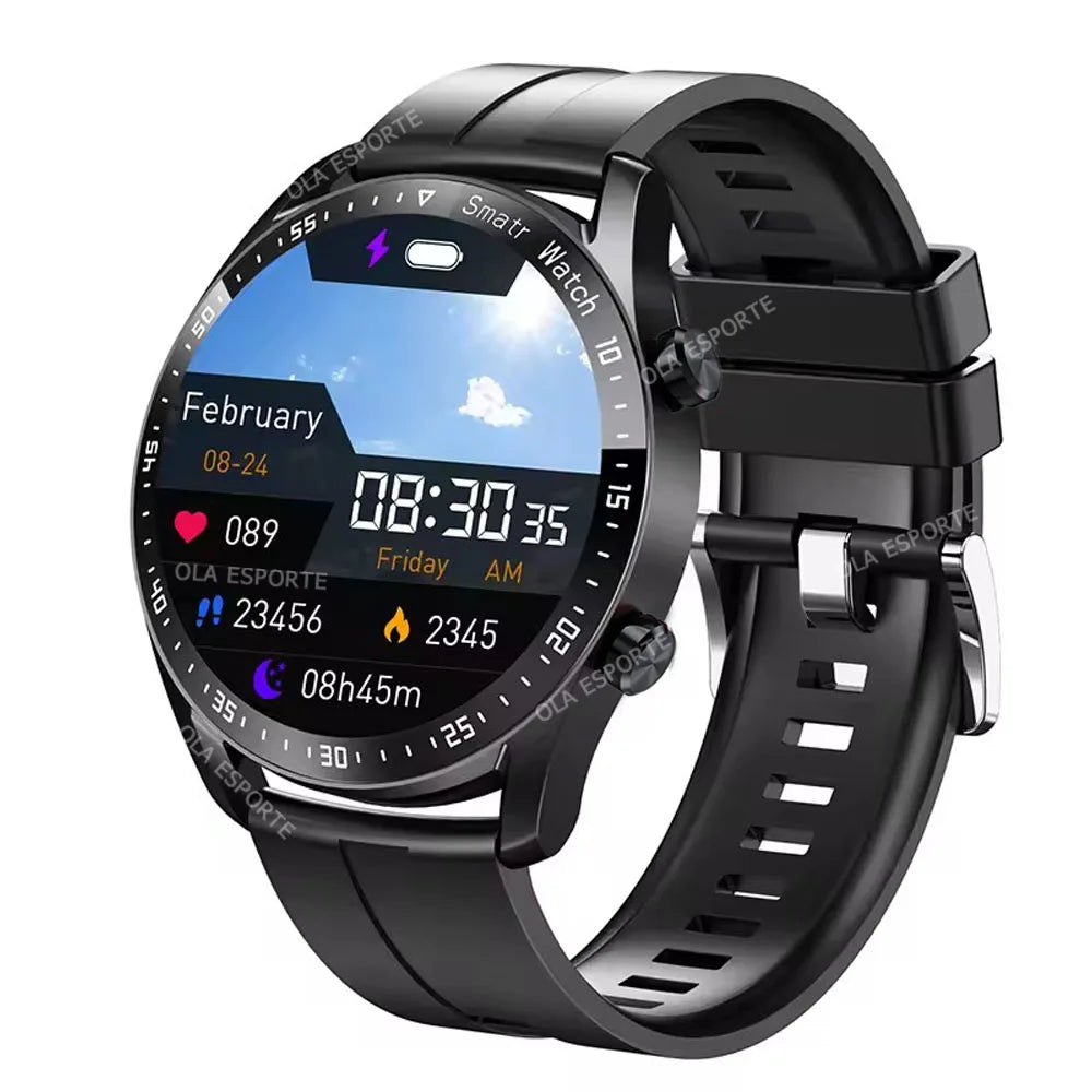 2025 NEW Smart Watch Women Men AMOLED Screen Bluetooth Call Full Touch Screen Weather Call Sports Smart Bracelet 5ATM Waterproof