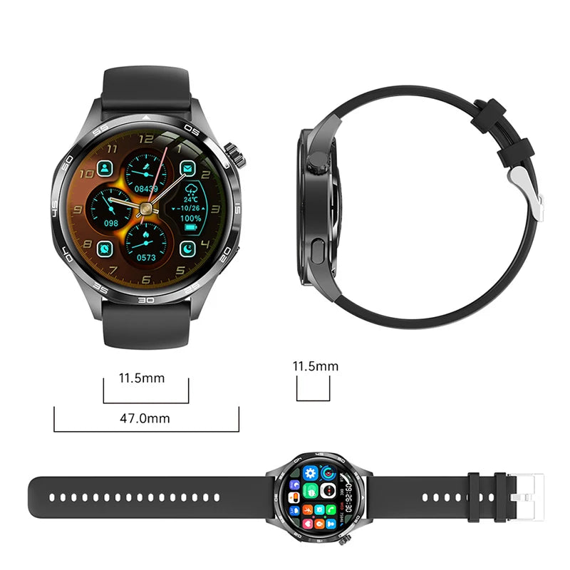 2025 New GT5 Pro GPS Track Smart Watch Men 360*360 AMOLED Screen NFC BT Call Waterproof Health Monitor Man Smartwatches IOS
