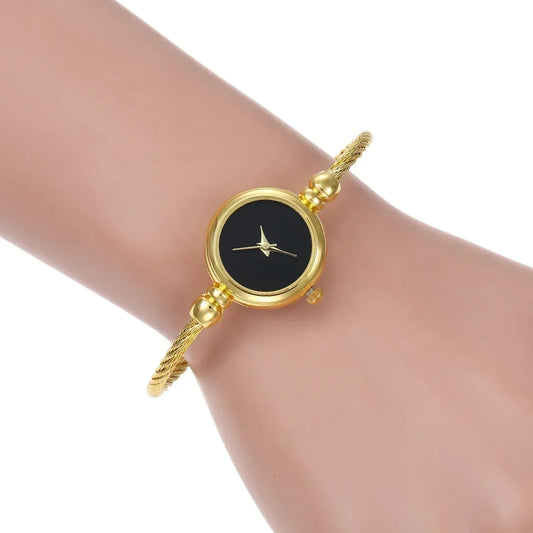 Small Bangle Bracelet Luxury Watches Stainless Steel Ladies Quartz Wrist Watch 