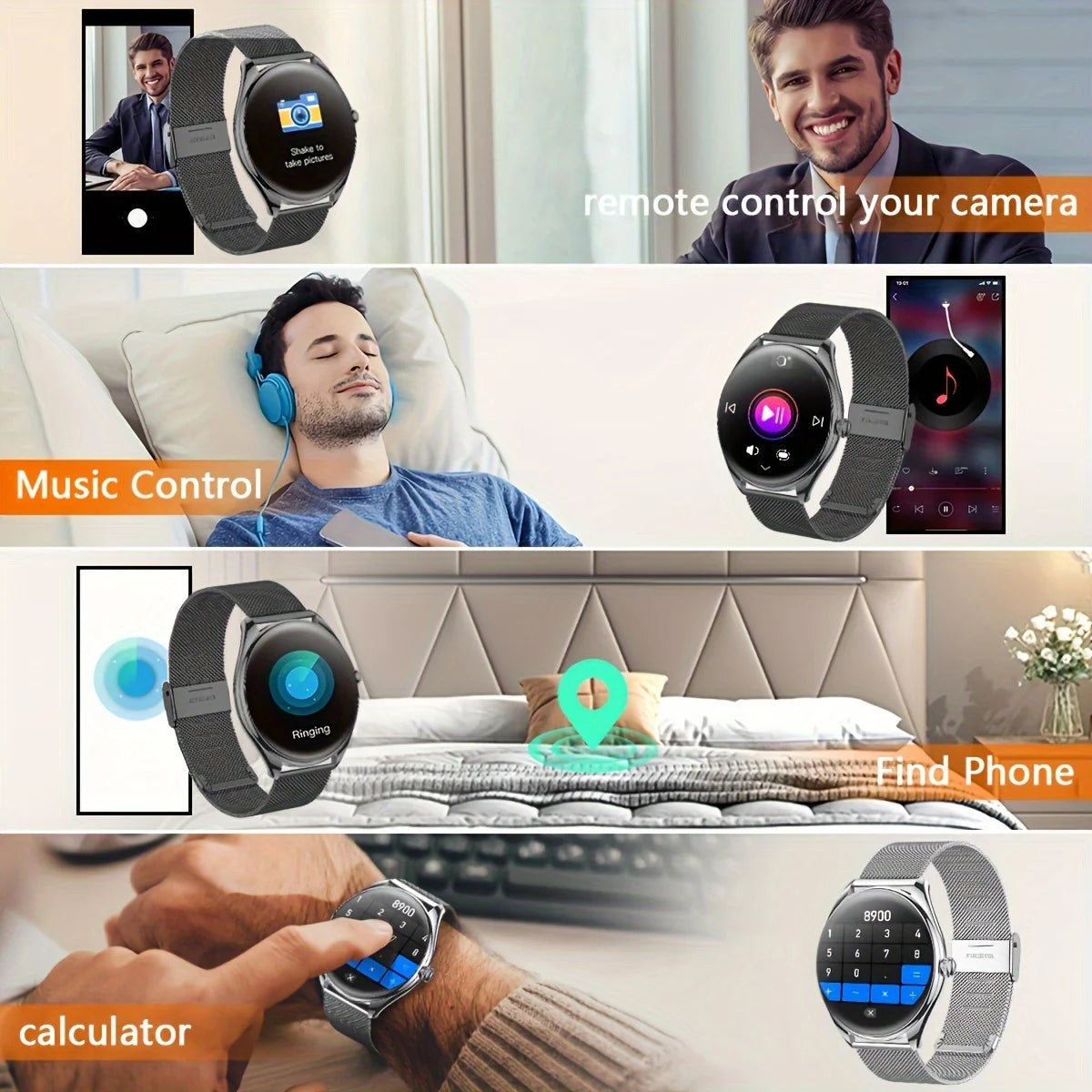 2025 New Utral Thin Women Smart Watch 1.43-Inch HD AMOLED Display Bluetooth Call Multi-Sport Tracker Music Player USB Charging