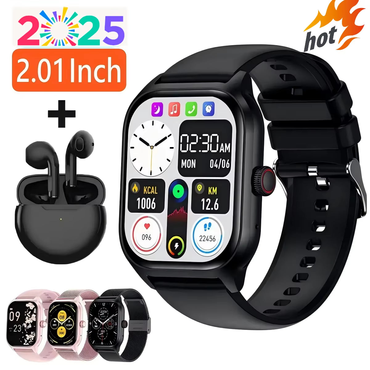 Smart Watches for Man Woman Bluetooth Call Music Fitness Tracker Sport with Waterproof Pedometer Information Alerts Smartwatch