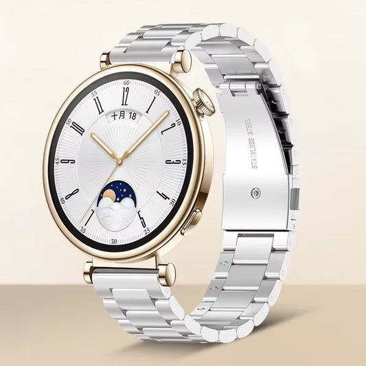 18Mm Metal Stainless Steel Strap for  Watch GT5 41Mm/Gt4 41Mm Luxury Bracelet Wristband for  Watch GT5 Pro 42Mm Belt